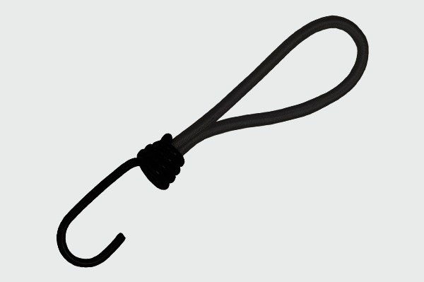 Elástico Preto com Gancho - 25cm