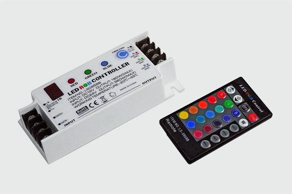 Controlador LED JINBO Infravermelhos 12v 24v Funções Syncro