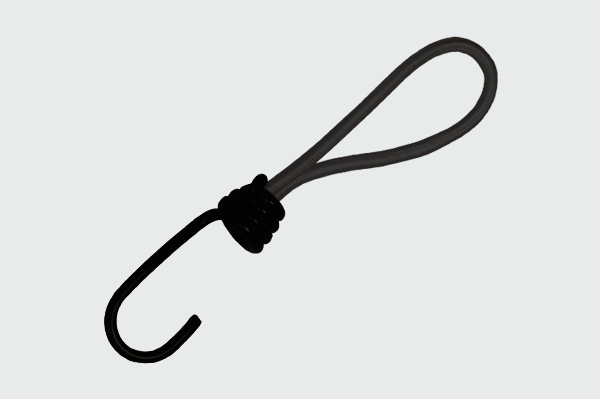 Elástico Preto com Gancho - 18cm